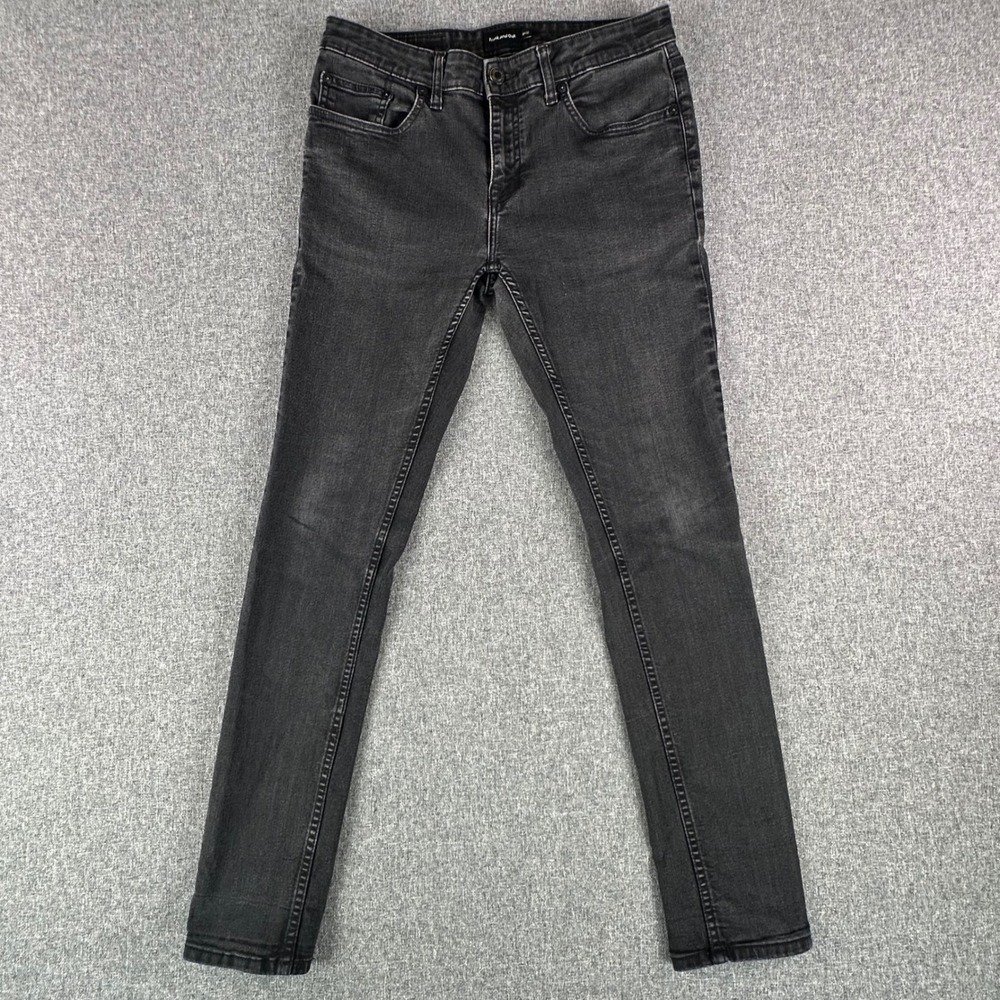 Frank And Oak Jeans Mens 30x32 Tyler Skinny Black Faded Stretch Denim